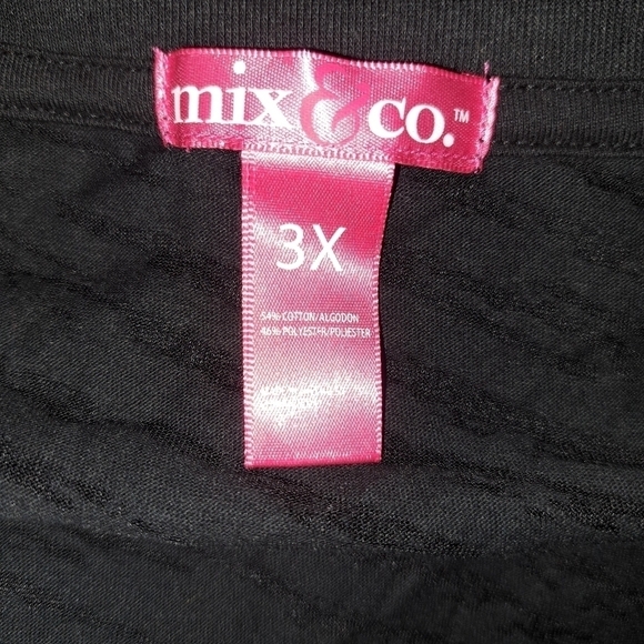 Mix&co sheer black blouse size 3X 5/$25 - Picture 4 of 4